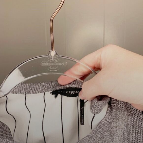 Blu Pepper Gray pullover Sweater Striped Bottom - Picture 5 of 6